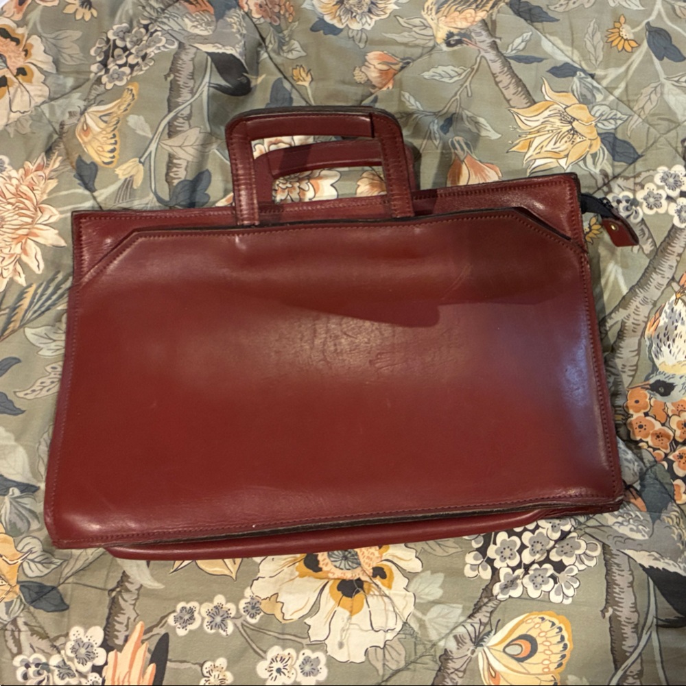 Sophisticated Burgundy Leather Briefcase for Men